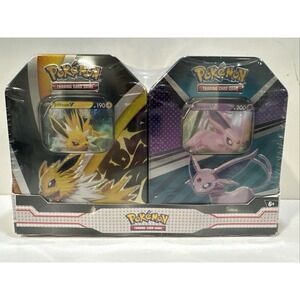 Pokémon Trading Card Game: Jolteon Espeon Tin Bundle New Sealed